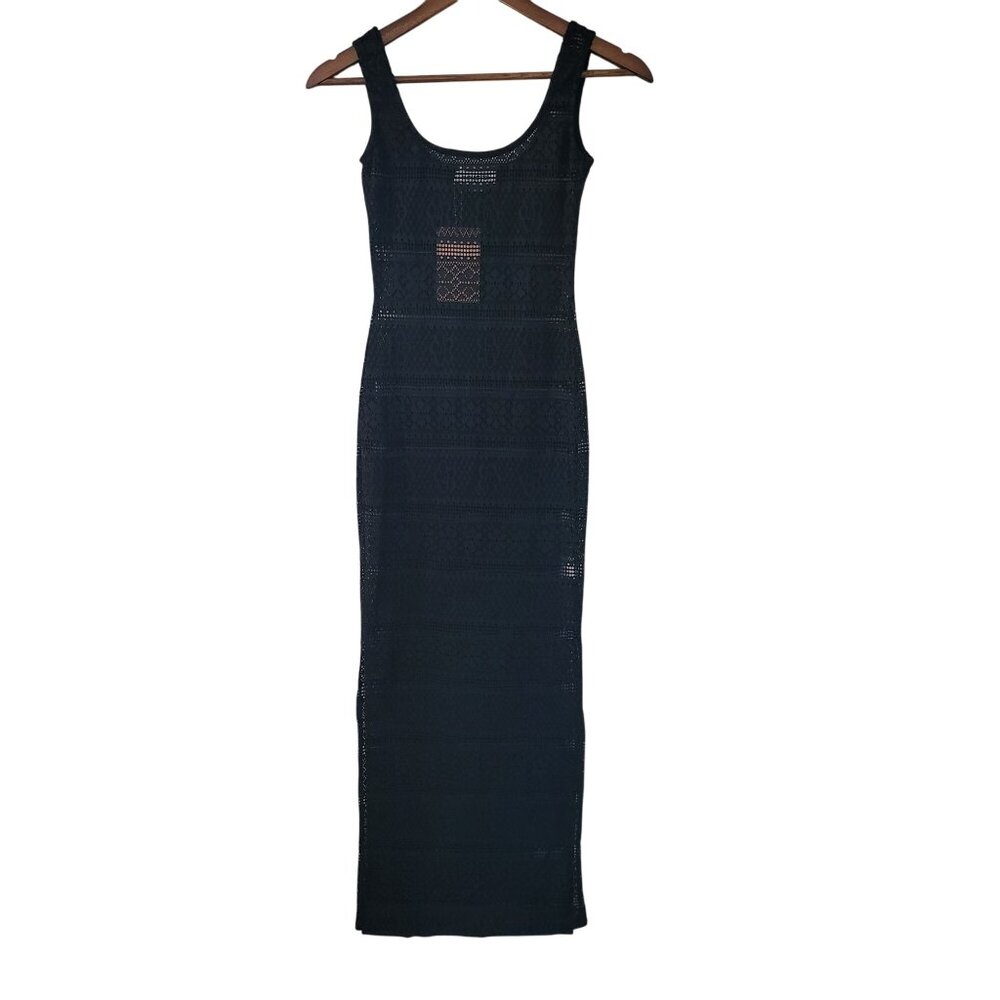 Thatssofetch Lace Maxi Dress Size XS/S Sterling Black Bodycon Sexy NWT